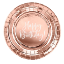 Teller Happy Birthday ROSEGOLD von PartyDeco